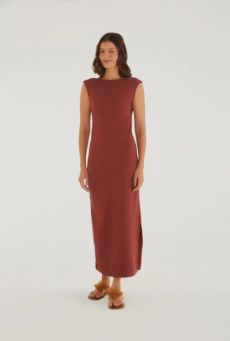 VESTIDO FARM CROPPED DECOTE RIB