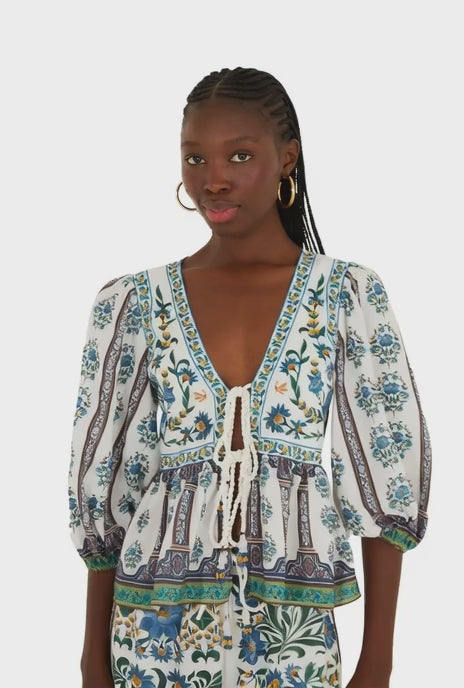 BATA FARM AMARRACAO ESTAMPADO MANOELA