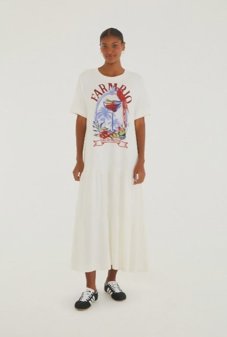 VESTIDO FARM CROPPED MARIAS DRINK PINTADO