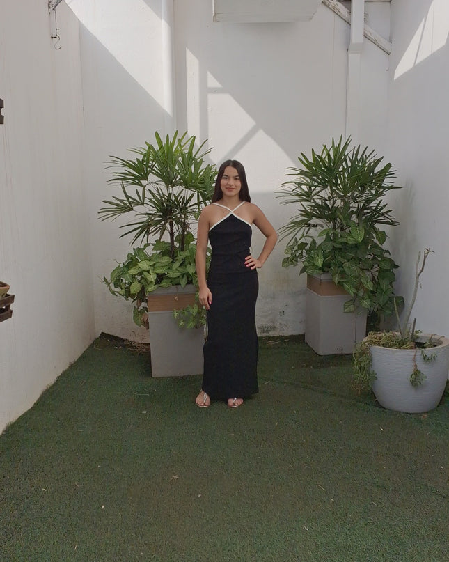 VESTIDO FARM VIES BICOLOR