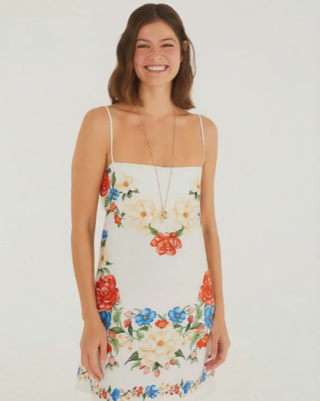 VESTIDO FARM CURTO FLORAL MARIANA