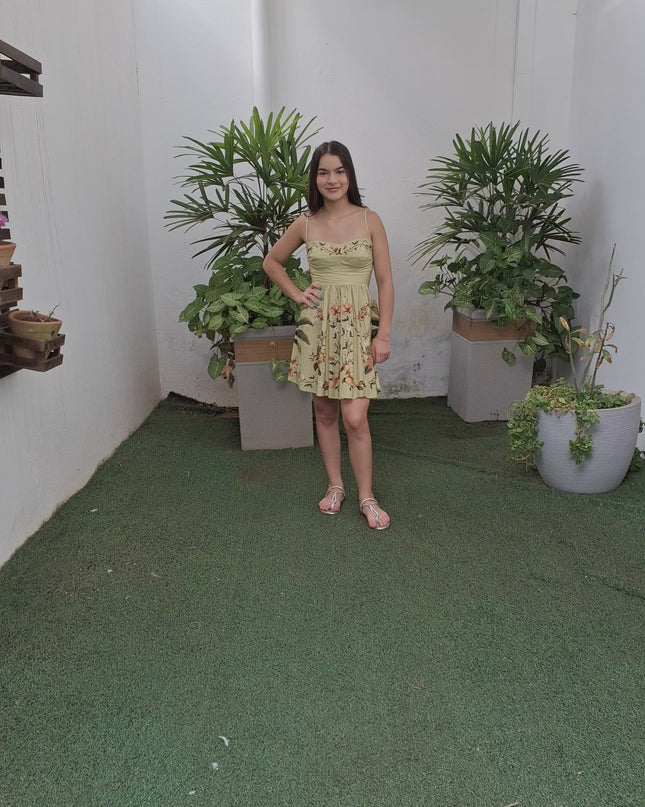 VESTIDO FARM ESTAMPADO BOSQUE CHIC