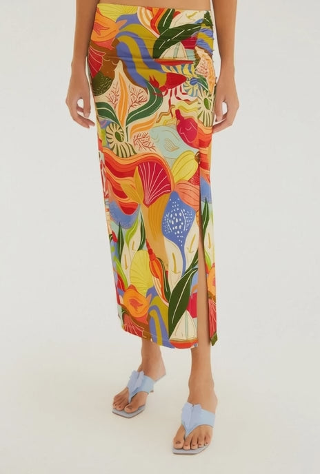 SAIA FARM MIDI FENDA FESTA DO MAR