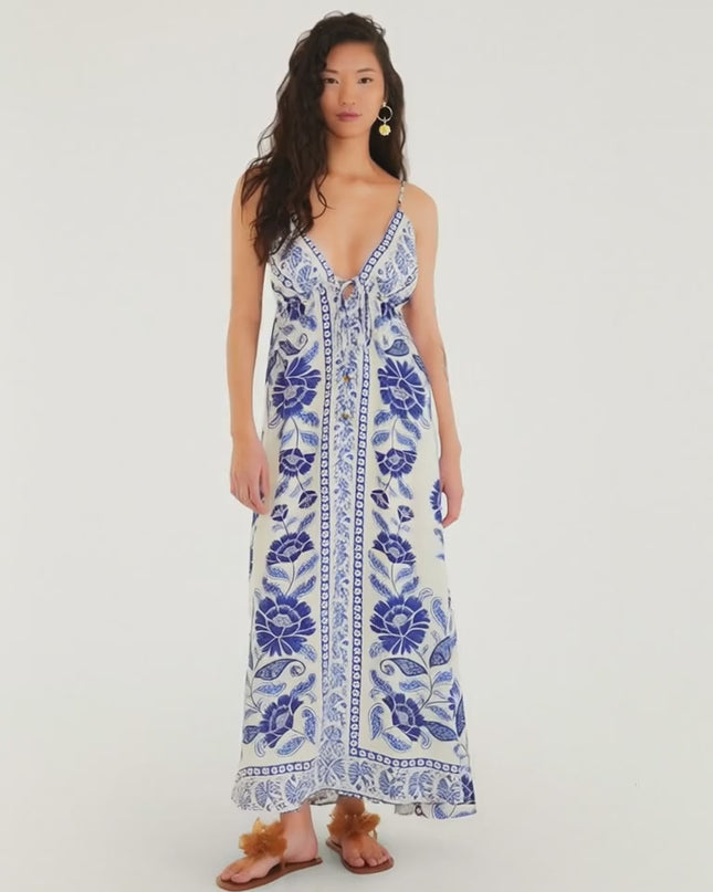 VESTIDO FARM ESTAMPADO VALENTINA LONGO