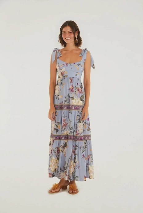 VESTIDO FARM CROPPED ESTAMPADO FLORAL BEATRIZ