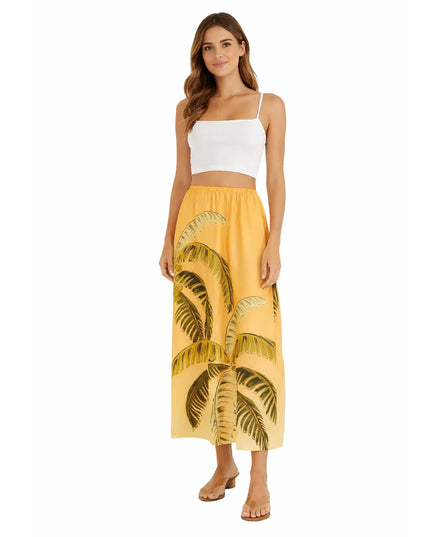 Saia Farm Itacare Coqueiro Laranja Feminina
