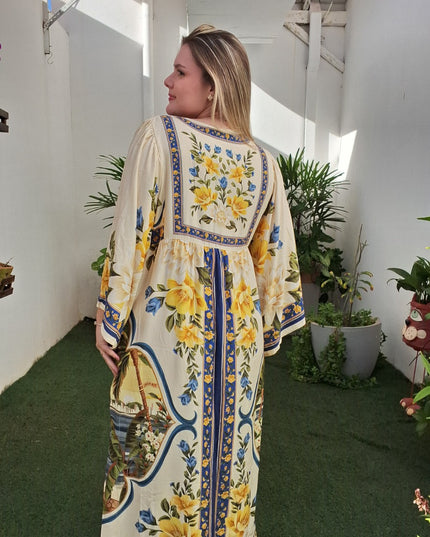 VESTIDO FARM ESTAMPADO FLOR DO RIO