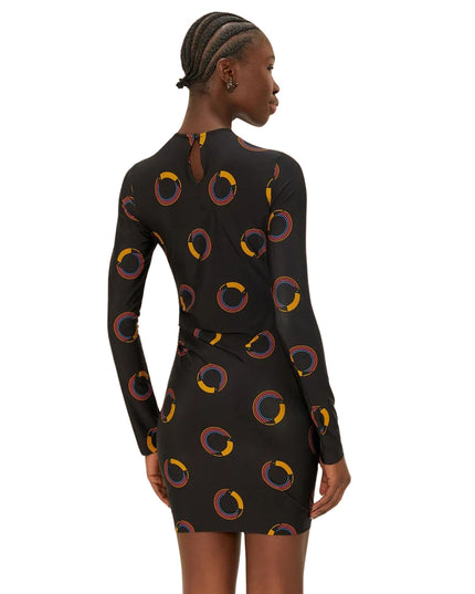 VESTIDO FARM MANGA LONGA ESTAMPADO TUCA POA