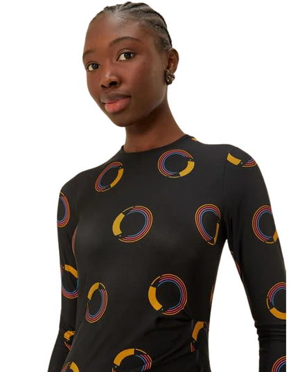 VESTIDO FARM MANGA LONGA ESTAMPADO TUCA POA