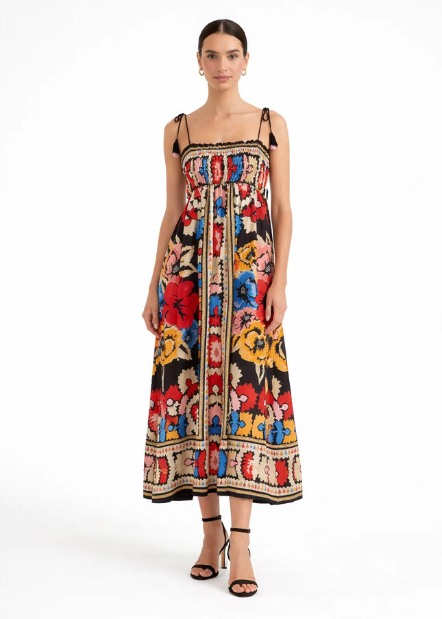 Vestido Farm Longo Antuerpia Lenço