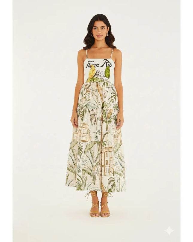 Vestido Farm Midi Dois Irmãos