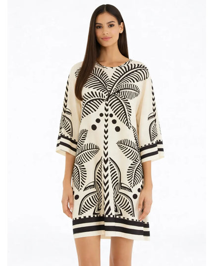 Vestido Farm T-shirt Big Listra Tropical