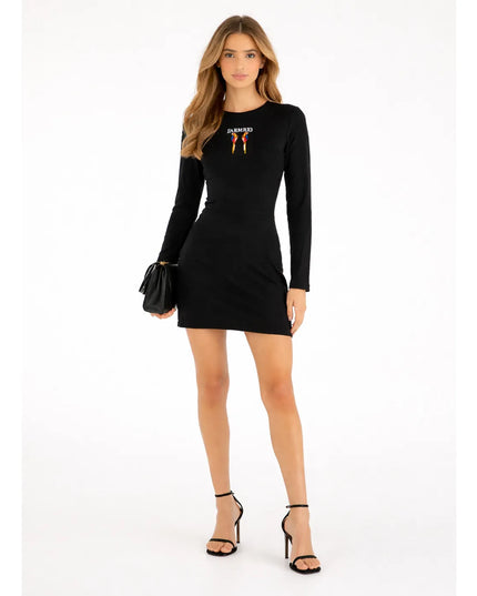 Vestido Farm Manga Longa Bordado Araras