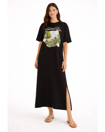 Vestido Farm Midi Portal Paisagem do Campo