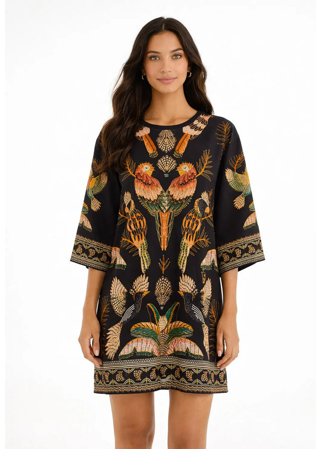 Vestido Farm T-shirt Big Recanto dos Passaros
