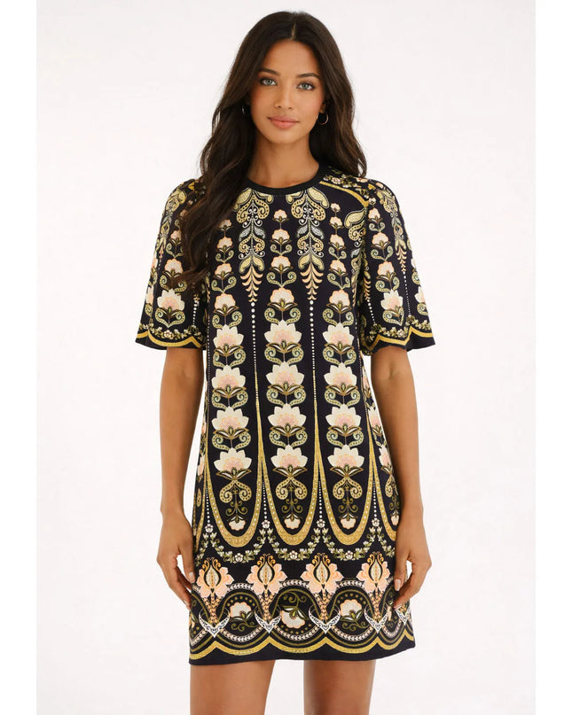 Vestido Farm T-shirt Manga Bufante Nikita