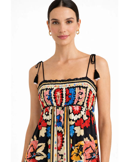 Vestido Farm Longo Antuerpia Lenço