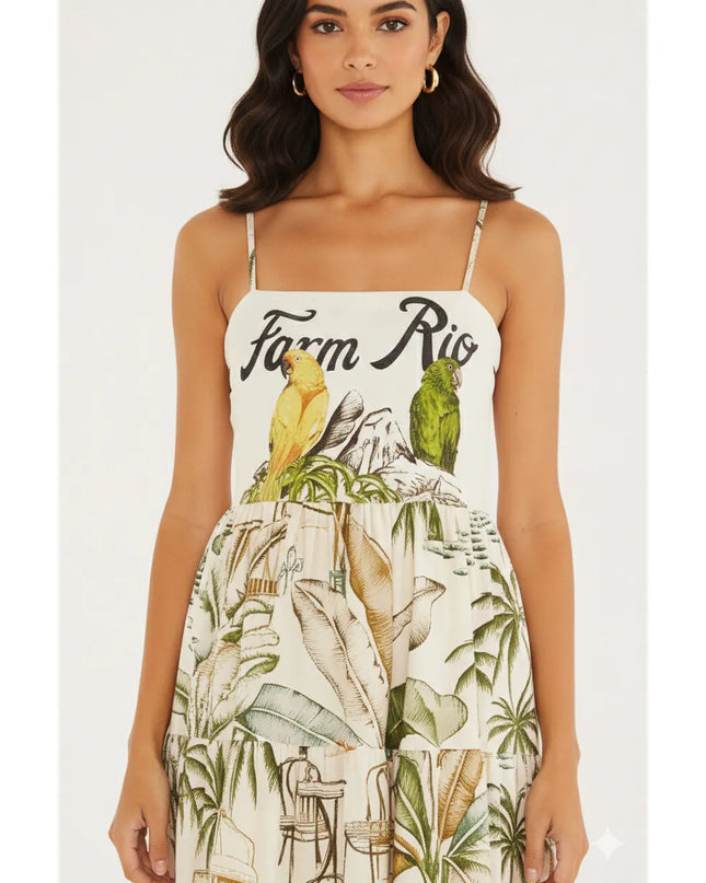 Vestido Farm Midi Dois Irmãos