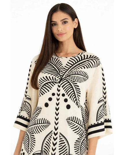 Vestido Farm T-shirt Big Listra Tropical