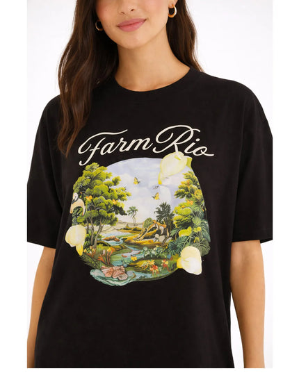 Vestido Farm Midi Portal Paisagem do Campo