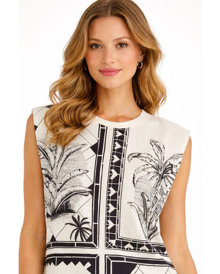 Vestido Farm Curto Ombreira Rio Classico