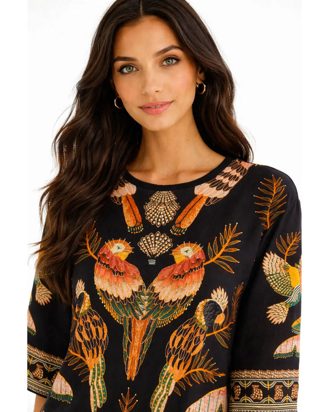 Vestido Farm T-shirt Big Recanto dos Passaros