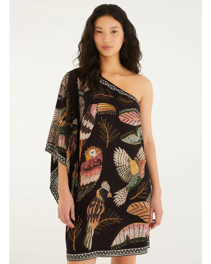 Vestido Farm Ombro So Estampado Recanto dos Passaros