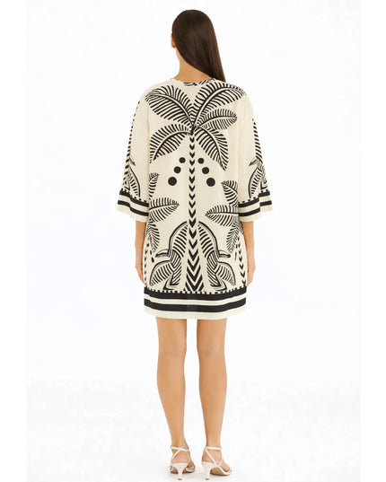 Vestido Farm T-shirt Big Listra Tropical