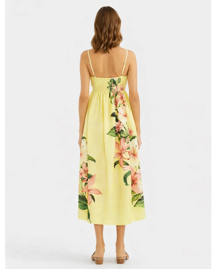 Vestido Farm Longo Alcinhas Floribel