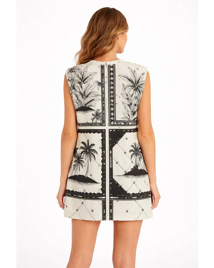 Vestido Farm Curto Ombreira Rio Classico