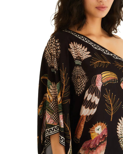 Vestido Farm Ombro So Estampado Recanto dos Passaros