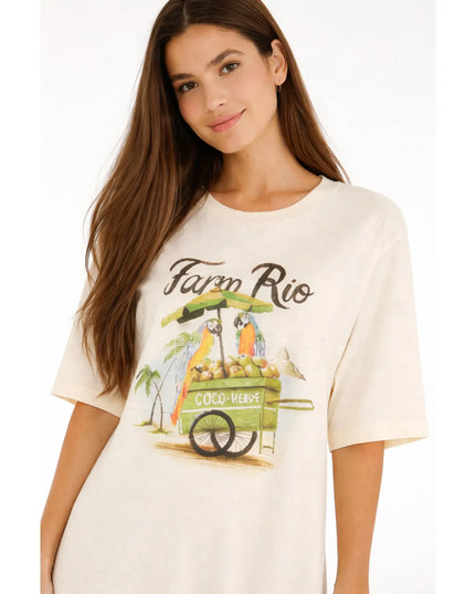 Vestido Farm Midi Carrinho de Coco