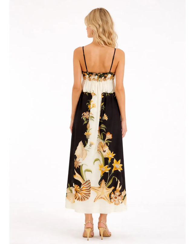 Vestido Farm Midi Concha Surreal