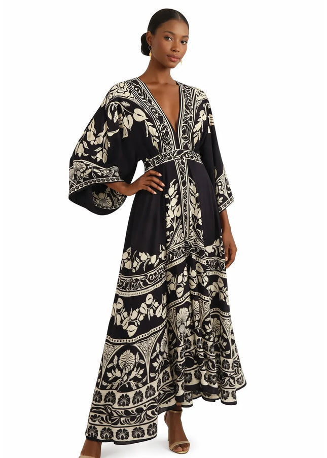 VESTIDO FARM MIDI ESTAMPADO SINTRA