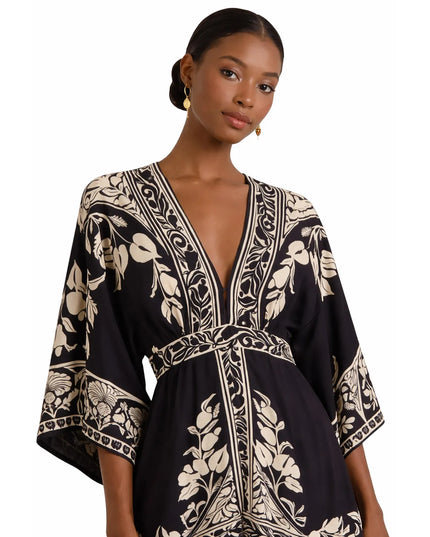 VESTIDO FARM MIDI ESTAMPADO SINTRA