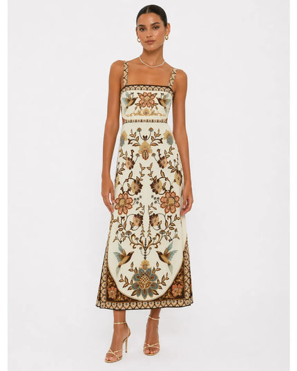 Vestido Farm Midi Romance