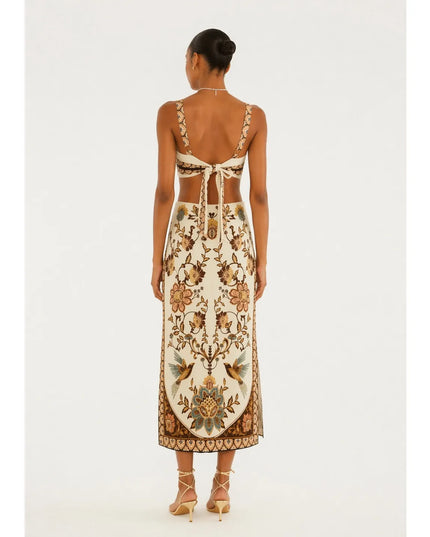 Vestido Farm Midi Romance