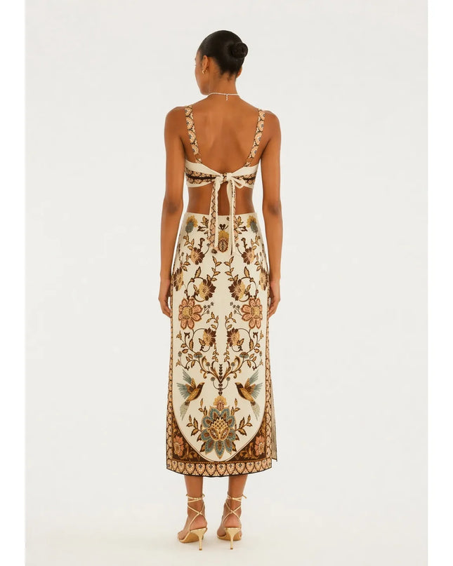 Vestido Farm Midi Romance