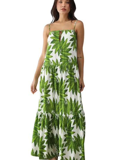 Vestido Farm Reto Estampado Off White