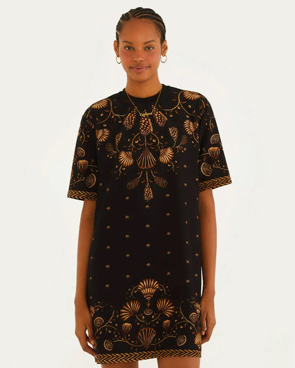 Vestido Farm Tshirt Basico Sonho De Concha