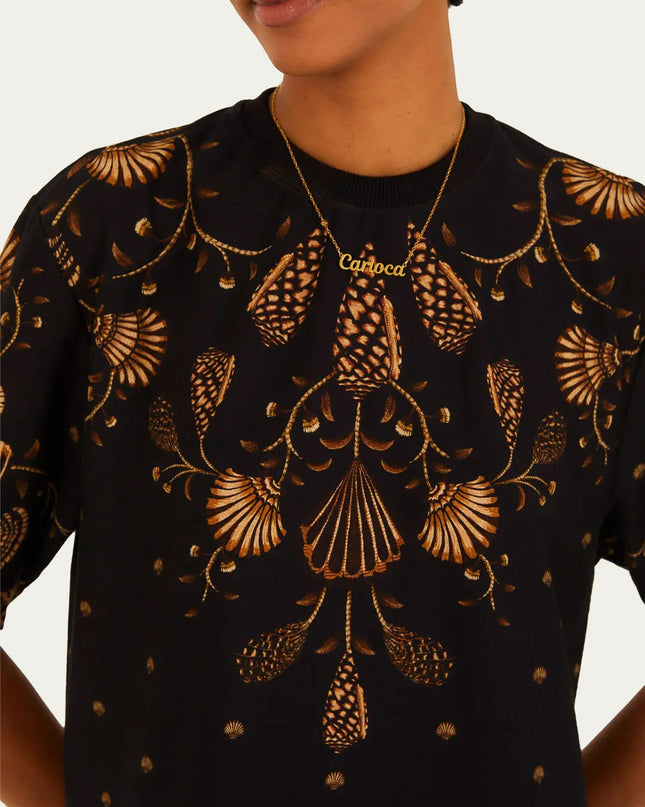 Vestido Farm Tshirt Basico Sonho De Concha