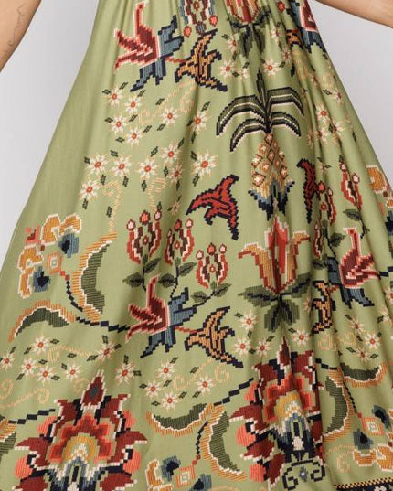 VESTIDO FARM CROPPED ESTAMPADO FLOR DE JARDIM