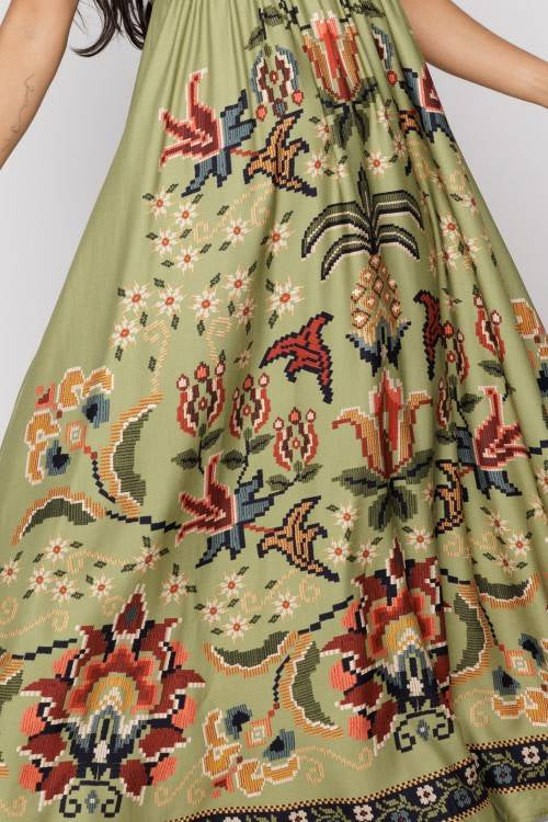 VESTIDO FARM CROPPED ESTAMPADO FLOR DE JARDIM